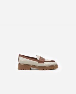 Loafersy Buty Flattered Signe Skórzane Brązowe | QPLWA36859