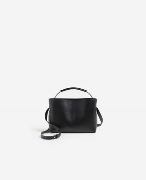 Torby Accessories Flattered Hedda Mini Handbag Skórzane Czarne | SPLNY45132