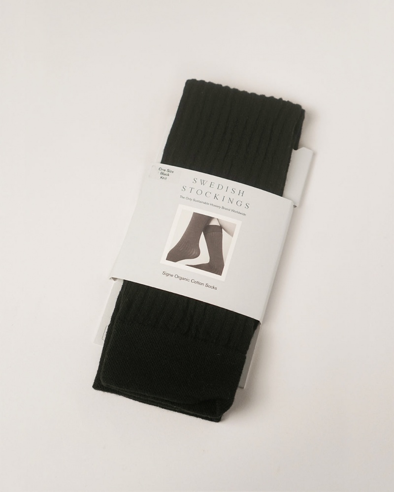 Akcesoria Accessories Flattered Sock Bawełniane Czarne | APLWC77480