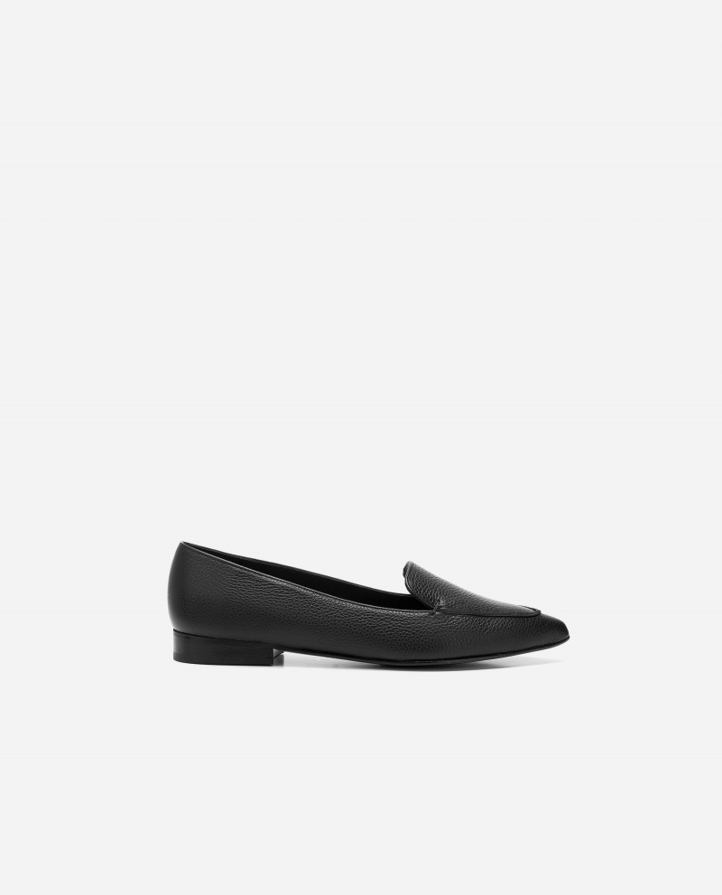 Loafersy Buty Flattered Alex Skórzane Czarne | APLDF58484