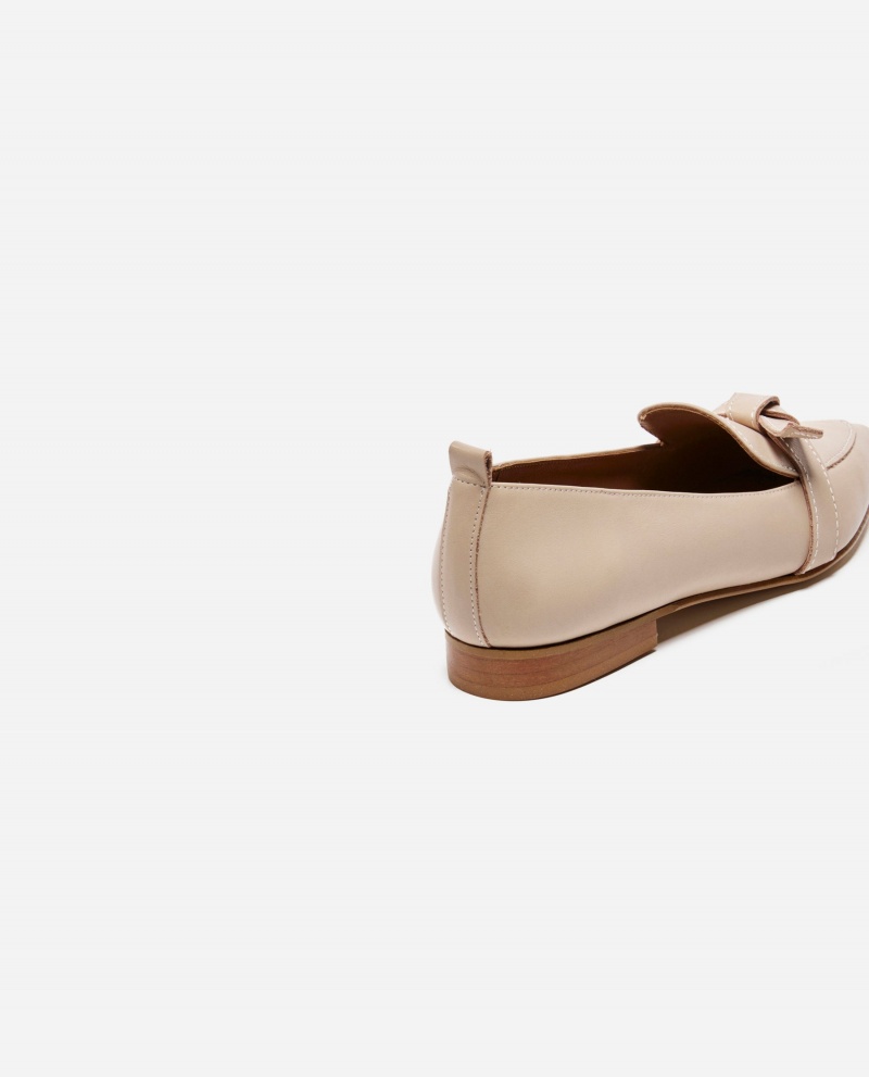 Loafersy Buty Flattered Ally Sand Skórzane Brązowe | PLXMI29219