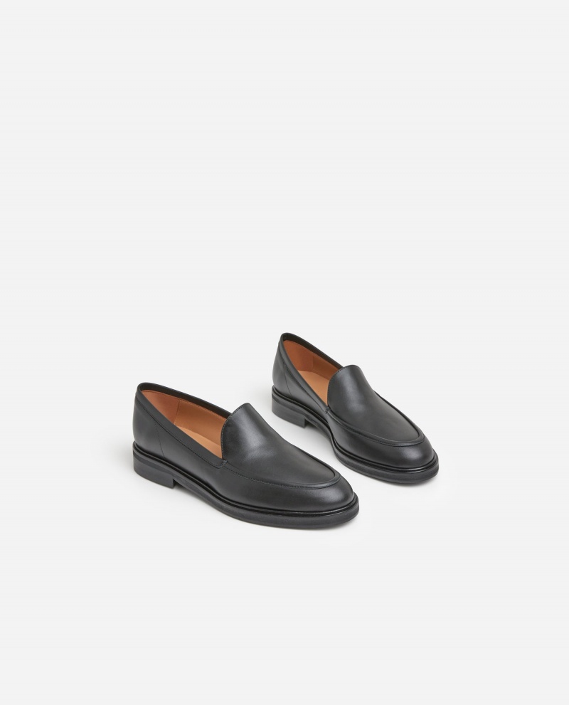 Loafersy Buty Flattered Sanna Skórzane Czarne | EPLVG46811