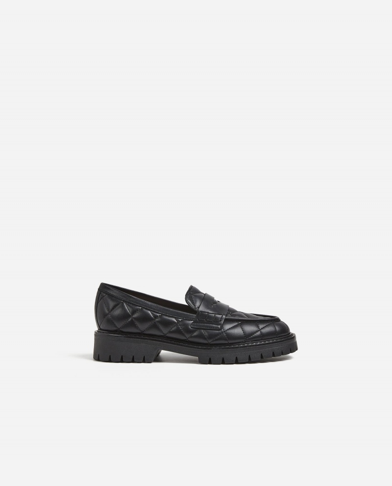 Loafersy Buty Flattered Signe Skórzane Czarne | PLXMI65465