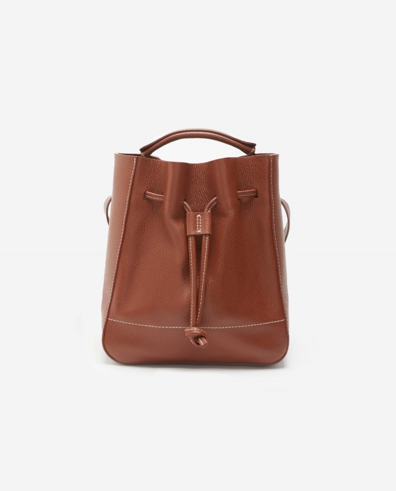 Torby Accessories Flattered Bo Bucket Bag Skórzane Brązowe | PLEAH86379